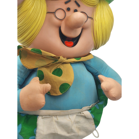 Vintage Mattel Mother Goose Plush Doll Pull String Retro Collectible Toy 1970 - Picture 10 of 14